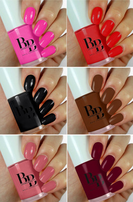 BB LOOKS BEAUTY Glossy Shine Nail Polish| Quick Drying Long Lasting Nail Paint Combo Multicolor(Pack of 6)