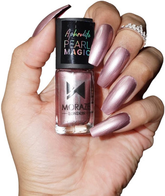 MORAZE Aphrodite Pearl Magic Pink Glam Long Lasting Nail Polish With Chip Resistant Properties, Cruelty Free, Paraben Free & Vegan Formula (Pink Undertone) Pink Undertone