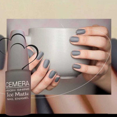 Cemera Ice Matte High Glossy Nail Paint Grey