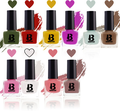 Banetion Hd Color Nail Polish Set (Combo ) -04 RedMatte,Pink
