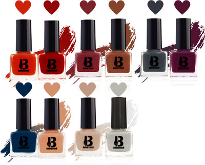 BANETION Hd Color Nail Polish Set (Combo ) -01 RedMatte,Tomato Red