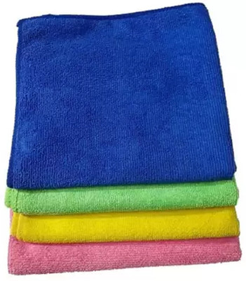 Hitvik Microfiber Vehicle Washing  Cloth(Pack Of 4, 300 GSM)