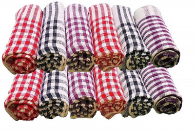 SBTs COLLECTIONS Pack of 12 Cleaning Cloth Kitchen Towel Multipurpose Kitchen Napkin Table Wipe Multicolor Napkins (12 Sheets) Multicolor Cloth Napkins(12 Sheets)