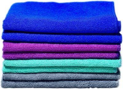 Hitvik Microfiber Vehicle Washing  Cloth(Pack Of 8, 300 GSM)