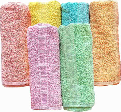 SNAN Dinner handkerchief Hand Towel Combo Multicolor Cloth Napkins(6 Sheets)