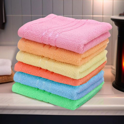 AD COLLECTION Cotton 400 GSM Hand, Face Towel Set(Pack of 6)