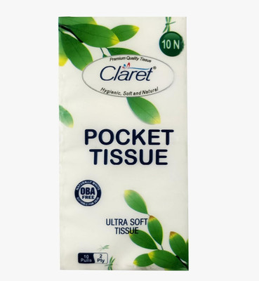 CLARET CL_PT_10PULLS_2PLY_SINGLE_PACK OF 1_10PKT White Paper Napkins
