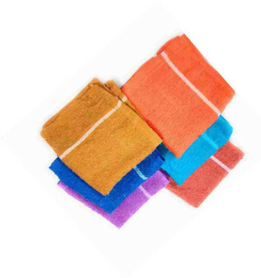 SNAN PLAIN RUMAL PO6 C104 Multicolor Cloth Napkins(6 Sheets)