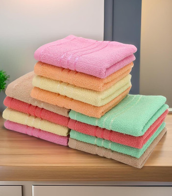 AD COLLECTION Cotton 400 GSM Hand, Face Towel Set(Pack of 12)