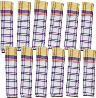 SBTs Kitchen Roti Napkin Table Wiper Set of 12 Pcs (20 x 18 in) Multicolor Cloth Napkins(12 Sheets)