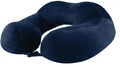 Everyonic U-Shape Velvet Supercomfy and Soft Travel Neck Support Rest Pillow for Men/Women Neck Pillow(Navy Blue)