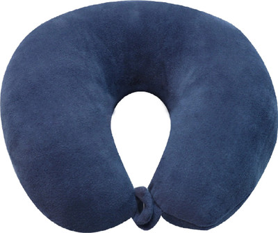 Jounwal Unisex U-Shaped Micro Fibre Soft Cushions Neck Pillow(Blue)
