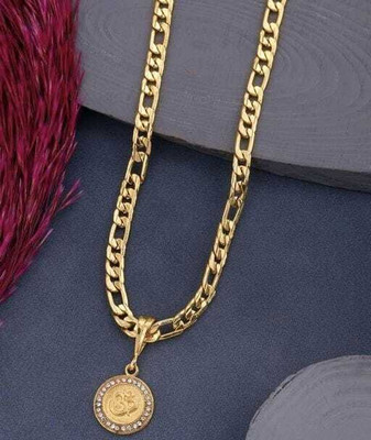 VAMIBHALAMI 1 gram Pendant set With chain for man and boy New design new year Gold-plated Brass Pendant Set