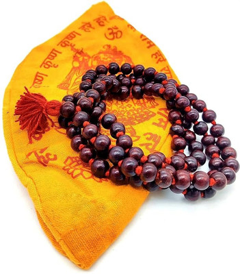 Vanishree World Lal Chandan Mala 108+1 Beads For Chanting Jaap/ To wear (Man & Women ) 8MM Beads Wood Chain