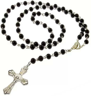 Dee Gee's mart Jesus Chain Available Black Color Pack of 1 Alloy Chain