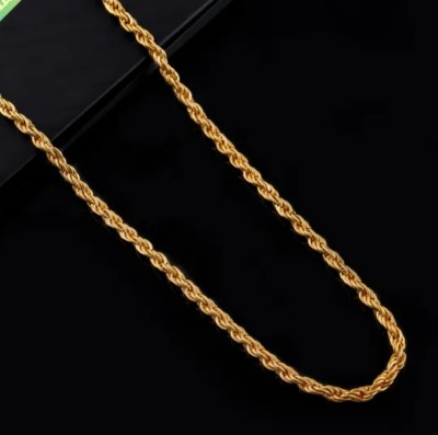 RIYAASHI Stylish Gold-plated Alloy Chain For Men And Women Dally Use Gold-plated Plated Alloy Chain