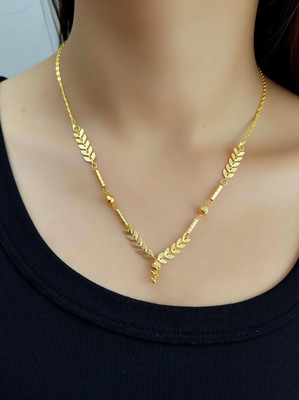 ShopGlobal Brandsoon evileye necklace with pearl necklace chain Pearl Gold-plated Plated Brass Necklace