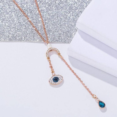 Gleve Crystal Gold-plated Plated Brass Chain