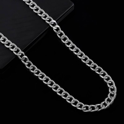 omaya jewels Sterling Silver Plated Alloy Chain