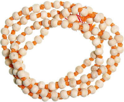 Jewelswonder Tulsi Mala Original (108+1) Beads with Original Kanthi Mala (1 Round) Wood Chain Set