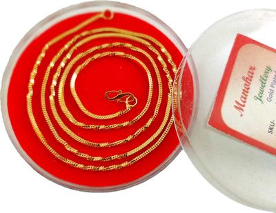manohar One Gram Gold Plated Chain Gold-plated Plated Brass Chain