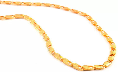 Atulenterprises 1 gram Stylish Heavy Golden Neck Men Chain “20” Inches Gold-plated Chain Gold-plated Plated Copper Chain