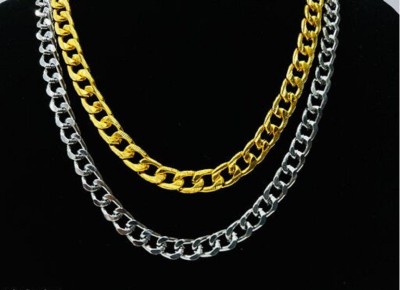 RV jewels Stylish & Trendy Most Popular Beautiful Design Silver Golden Men Chain Brass Chain