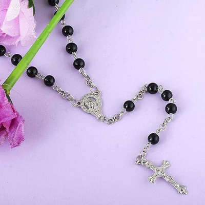 Goness Oripower Religious Christian Bead Chain Necklace for Men/Women Stainless Steel Locket Set