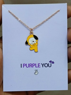 AVIRA ENTERPRISES Bts Necklace Chimmy B21 Bts Necklace Anti Tranish Not Fade Jewellery, Gold-plated Alloy Pendant Set