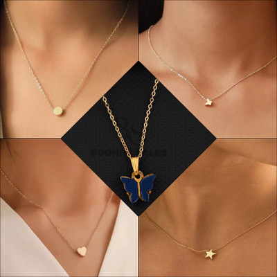 BOGHRA SALES combo pendant for girls Gold-plated, Rhodium Crystal Brass, Alloy Pendant