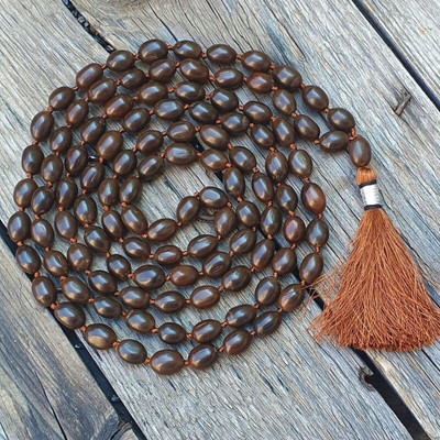 Tigeto Natural Kamal Gatta Mala 108 Beads Original Certified Wood Chain