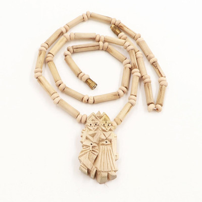 nagaana Tulsi Kanthi Mala with Pendant/Natural Tulasi Kanthi Mala Pendent/Tulsi Mala Wood Chain Set