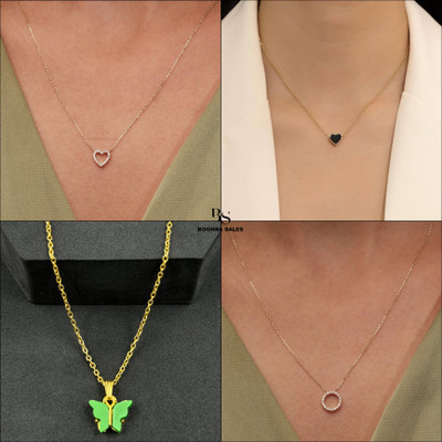 BOGHRA SALES combo pendant for girls Gold-plated Pearl, Diamond, Crystal Brass, Alloy Pendant Set