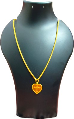 TGS GOLD COVERING Traditional Christian Thali Mangalsutra for Women & Girls 24 Inch Gold-plated Plated Copper Chain