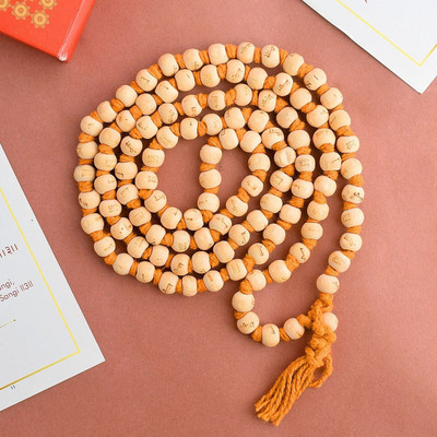 URBANELA 108 Beads Basil Tulsi Japa mala For Jaap Prayer and Chanting : bo_JPM-01 Wood Necklace