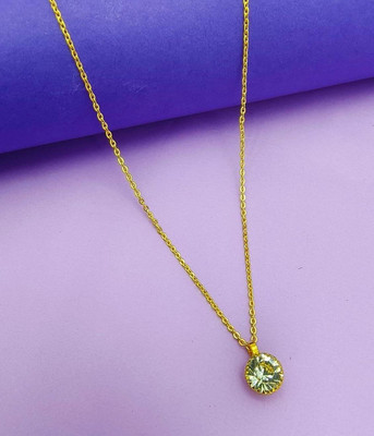 Cubic Zirconia Gold-plated Plated Brass, Alloy Chain
