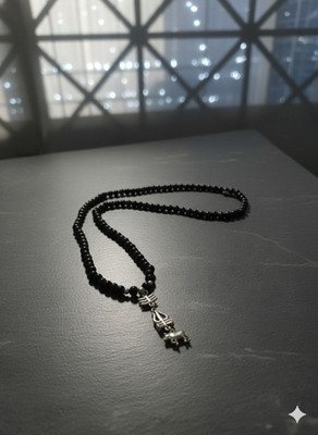 P. R. PRINTS SUPERSTAR Mahesh Babu SSMB29 Movie Style Trishul Damru Rhodium Beads Alloy Pendant Set