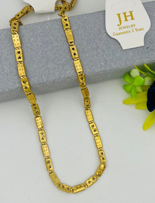 VAMIBHALAMI 1 gram High Quality Indian Polished “20” Inches GoldChain for Men and boy Gold-plated Plated Copper Chain