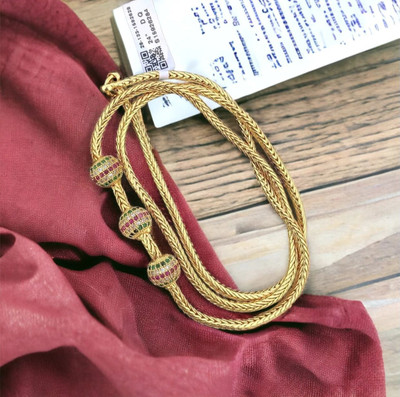 UMA PRODUCTIONS AND CREATIONS Gold-plated Plated Chain Cubic Zirconia Gold-plated Plated Brass Chain