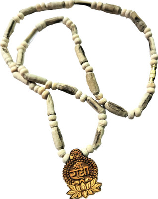 URBANELA Sacred Tulsi Kanthi Mala Vaishnav shree radhe pendant mala : URTM-05_10 Wood Chain