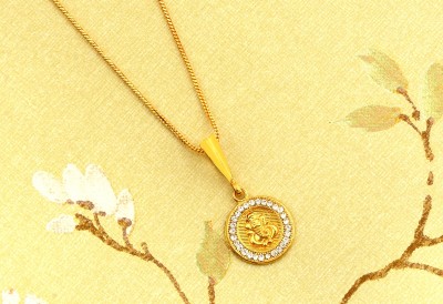 RIYAASHI Elegant Gold-Plated Chain Pendant - Timeless Beauty and Style Gold-plated Plated Alloy Chain