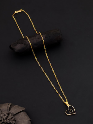 Dressberry Elegant Pack of 2 Necklace Chains – Must-Have Collection Gold-plated Brass Pendant Set
