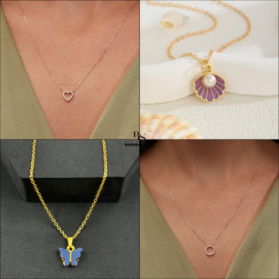 BOGHRA SALES Gold-plated Pearl, Diamond, Crystal Brass, Alloy Pendant