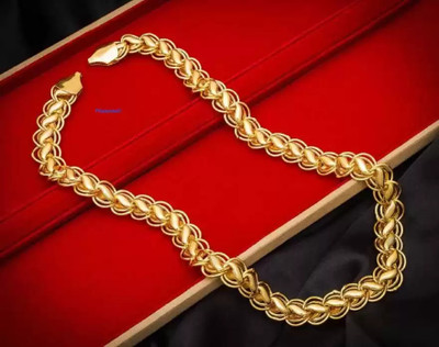 Shimubala 1 gram High Quality Indian Polished “20” Inches Gold Chain for Men and boy Gold-plated Plated Alloy Chain