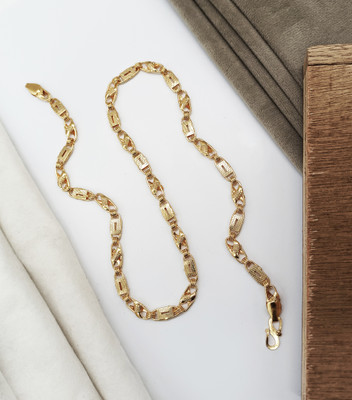 SHANKH-KRIVA beutiful chain for men and women Gold-plated Plated Metal Chain