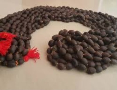 URMILA TRADERS Kamal Gatta Mala 108 Beads Original Big Lotus Seeds Japa Mala for Laxmi Pooja Wood Necklace