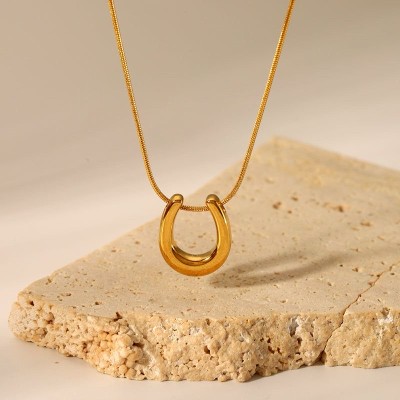 Cc Clothcraft Anti Tarnish Chain U-Shape Pendant Gold-plated Plated Brass Chain