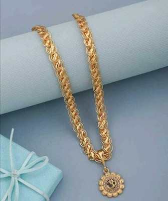 XAYIZ 1 gram Pendant set With chain for man and boy New design new year Gold-plated Alloy