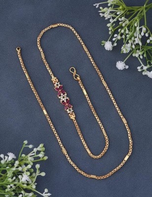 Wynona One Gram Gold Plated Fancy Mohini Chain For women Diamond Gold-plated Plated Brass Chain