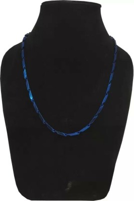 Dee Gee's mart Blue Color High Quality Metal Fashion Artificial Latest Stylish Chain Stainless Steel Chain